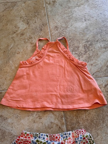 Mayoral Girl's Size 6 Shorts Outfit Sleeveless Swing Tank Top with Floral Shorts - Picture 5 of 5