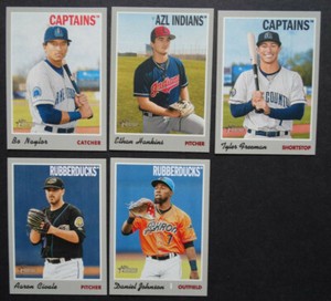 2019-Topps-Heritage-Minor-League-Cleveland-Indians-Base-Team-Set-5-Baseball-Card