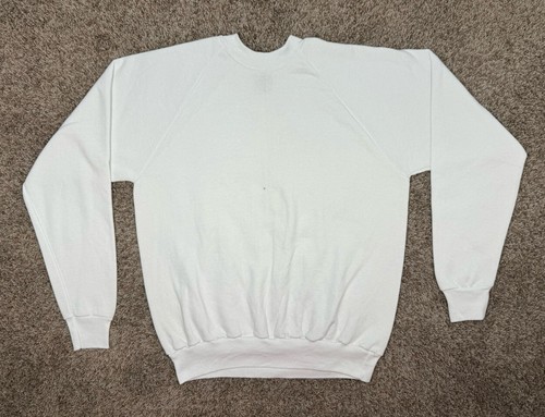 Seltenes Oneita Power Sweats Sweatshirt Herren Gr. XL 46-48 weiß unbedruckt 90er Made in USA - Bild 1 von 9