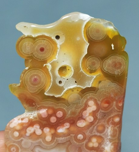 Natural Round Eye 8th Vein Ocean Jasper Agate Quartz Reiki Stone Healing - Picture 7 of 15