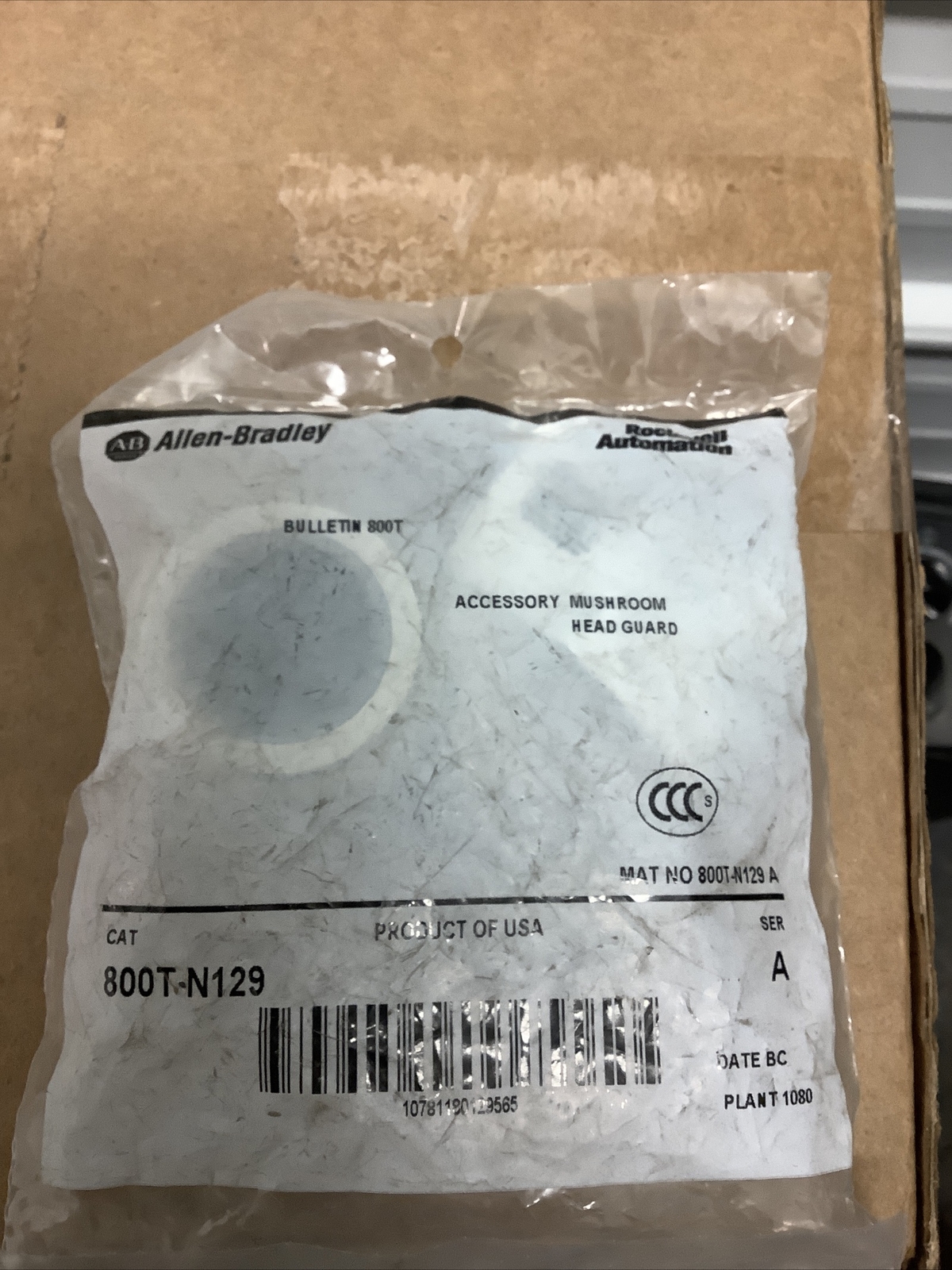 Allen Bradley Accessory Mushroom Head Guard 800TN129 eBay