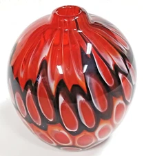 Crate & Barrel Art Glass Bud Vase Koda Mini Hand Blown Home Decor