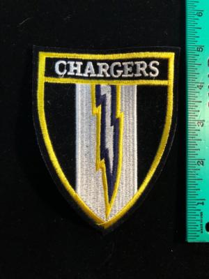 Big Los Angeles Chargers Iron-On Patch - 5 X 11.5 Inches