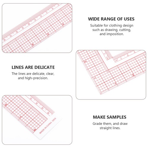 1pc Sewing Measuring Rulers Sleeve Clothing Yardstick L-Square Ruler - Imagen 10 de 12