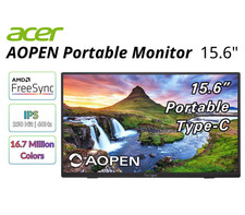 Acer 15.6" Portable Monitor FHD 250Nit 60Hz 6ms USB Type-C DP 16PM1Q Refurbished