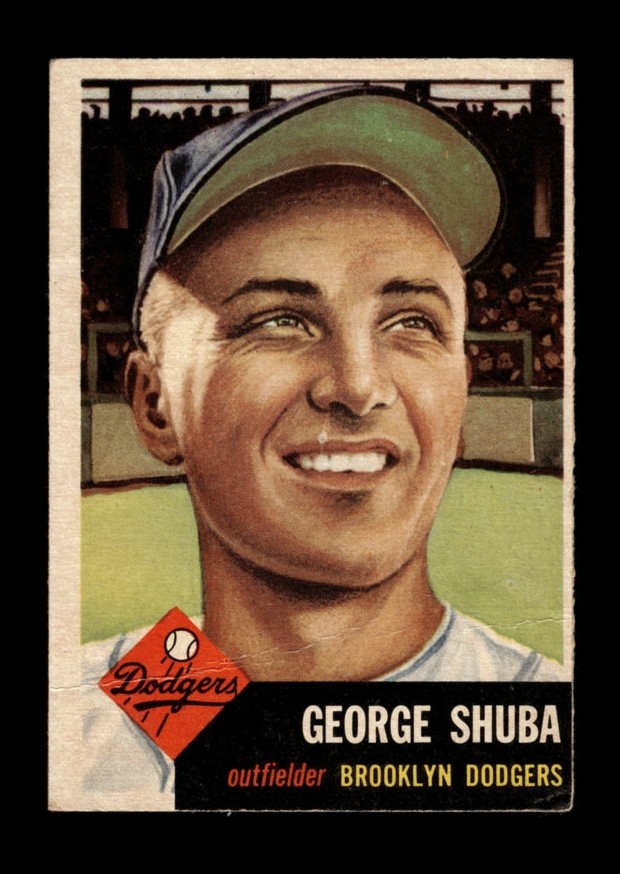 1953 Topps Set-Break # 34 George Shuba LOW GRADE (crease) *GMCARDS*