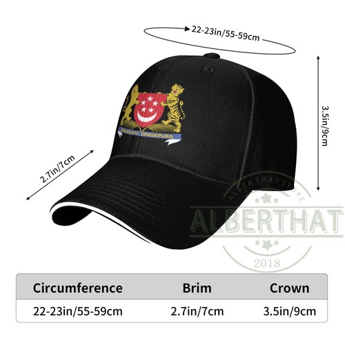 Coat of Arms of Singapore Unisex Baseball Cap Dad Hat Adjustable Hat - Bild 6 von 9