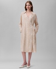 Calvin Klein Women's Printed Wrap Dress - Peyote Multi - 6