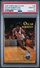 Oscar Robertson 1996-97 Topps NBA Stars Finest Refractor PSA 10 #38 Pop 4