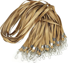 Gold Lanyards Bulk 50 packs Lanyards for ID Badges,Lanyards with Swivel Hook Cli