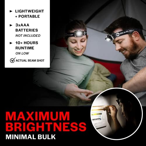 2Pack LED Headlamp - Outdoor 2 Pack, Battery Powered (Batteries Not Included) - Picture 7 of 7