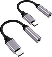 USB Type C to 3.5Mm Female Headphone Jack Adapter-2 Pa'Ck, USB C to Aux Audio Do