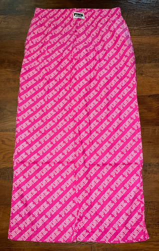 Victoria's Secret Pink Classics Boyfriend Boxer Pajama Pants Pink Gossip Logo XL - Picture 5 of 10