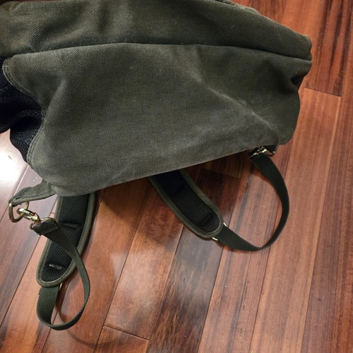 Vintage Orvis Multi-use Green Carry Backpack Outdoor Fishing Laptop Travel - Afbeelding 10 van 14