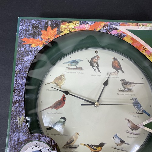 New Mark Feldstein Original Singing Bird Sounds Wall Clock 10.7” w 12 Songs - Picture 8 of 13