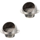 Set of 2 External Wall Exhaust Vent Hood Ducting Extractor Cover