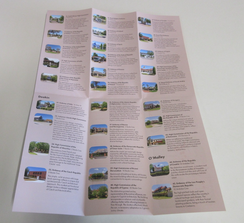 Diplomatic Missions - Self-Guided Tour - 12 Panel Brochure and Map - Canberra - Picture 2 of 8