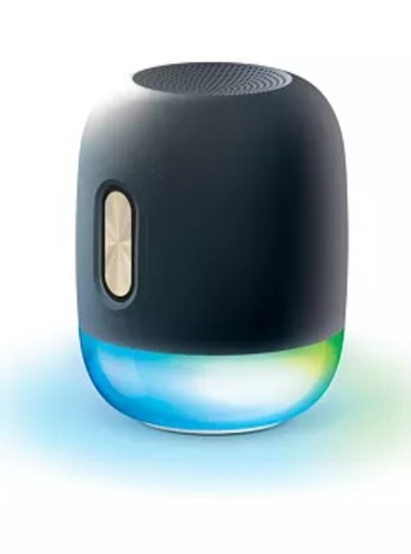 BROOKSTONE Bass Beat Speaker wireless Bluetooth LED Lights Also USB/AUX 5x5x6.3