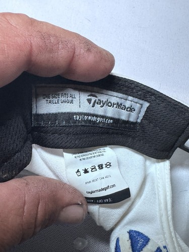 Taylor Made TP5 Tour Authentic Golf Hat- White - Adjustable Strapback - Picture 12 of 12