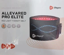NEW Lifepro ALLEVARED PRO ELITE -Wellness Recovery Red Light Therapy Belt LP-BLK