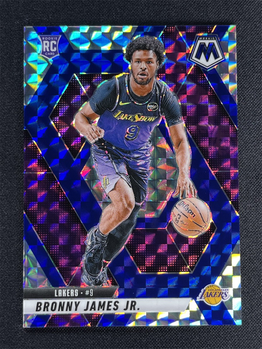 2024-25 Panini Mosaic Bronny James Jr. #214 Choice Blue Prizm RC Rookie /45
