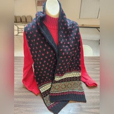 Vintage Ralph Lauren Fair Isle Shetland Wool Scarf