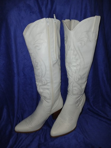 Women's Pierre Dumas Wilder 1 Western Cowboy Boots - White - 9 - NIB - Picture 2 of 4