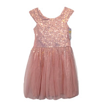 NWT Cat Jack Girls Pink Blush Sequins Tulle Party Dress Size 14 Sleeveless