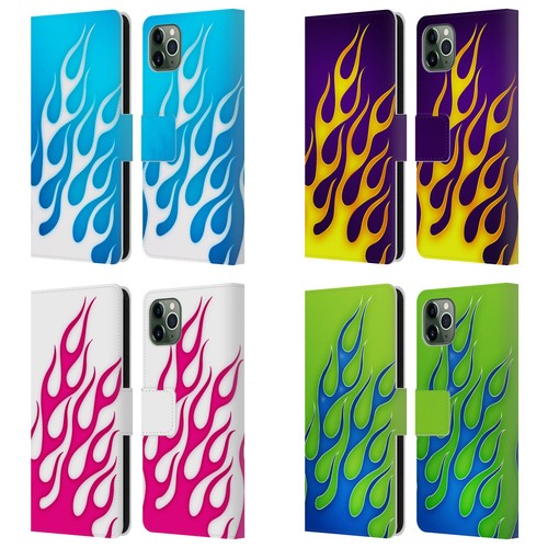 HEAD CASE DESIGNS DÉCALCOMANIES DE FLAMME ÉTUI COQUE EN CUIR POUR APPLE iPHONE - Photo 1 sur 10