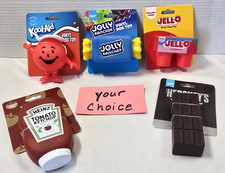 NEW Food Brand Themed Vinyl Squeaky Dog Toy YOUR CHOICE Jello/Heinz