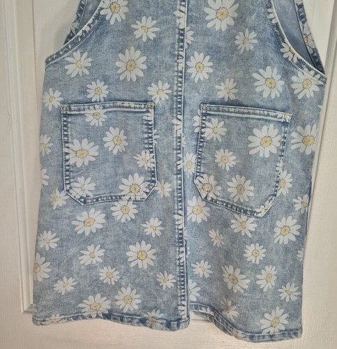 Cat & Jack Girls' Daisy Floral Denim Overall Dress Size XL (14) - Picture 6 of 12
