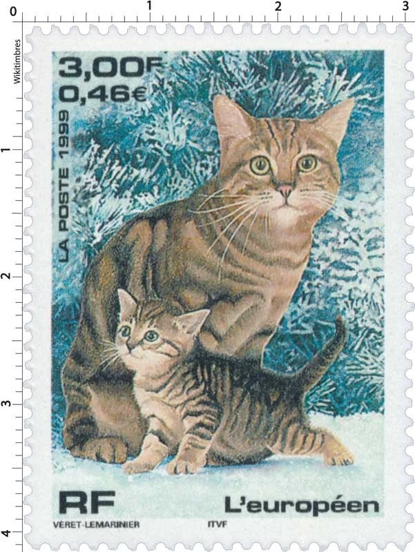 Timbre de 1999 - Nature de France - L'européen 3 F - 0,46 € - N° 3284 - Photo 1/1