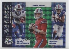 2020 Panini Mosaic Flea Flicker Green Prizm Devin Singletary Josh Allen #FF3 uk2