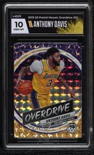 2019-20 Panini Mosaic Overdrive Anthony Davis #12 HGA 10 GEM MINT 1b0