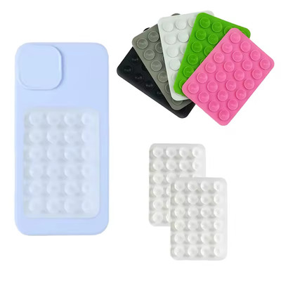 Silicone Suction Pad For Phone Fixture Suction Cup Adhesive Transparent Backed