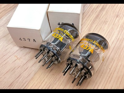 western Electric 437A 2個セット Set of 2 WESTERN ELECTRIC Vintage 437A Vacuum Electron Tubes