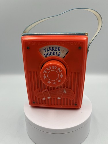 Vintage Fisher Price Musical Taschenradio Yankee Doodle Spielzeug 70er Kinder Spieluhr - Bild 5 von 24