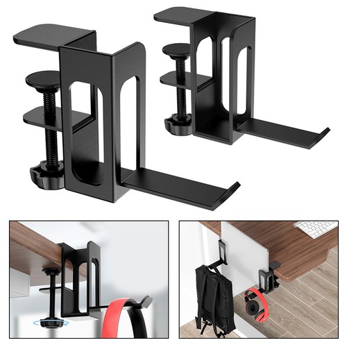 Support pour ordinateur portable en métal élégant et fonctionnel réglable en hauteur en noir élégant - Photo 6/12