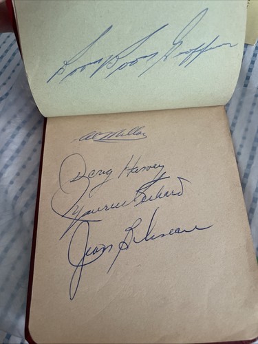1950 Autograph Album Book With Hall Of Famers Maurice Richard, Béliveau 20+ Sigs - Picture 2 of 8