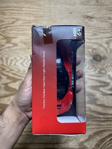 Modellino auto Ferrari JIAYE 1:32 pull back con luce sonora corpo in metallo pressofuso ROSSO - Foto 8 di 16