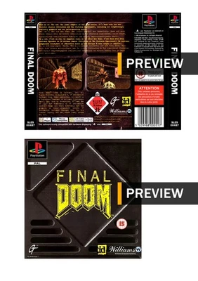 Final Doom -- PlayStation PS1 Replacement Inlay Covers Front Back - Image 1 of 3