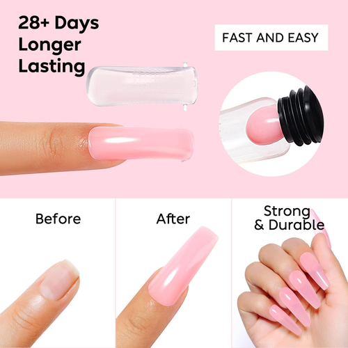 Kit Gel Ricostruzione Unghie, Acrilico per Unghie Colorati Builder Nail Gel Set - Foto 5 di 12