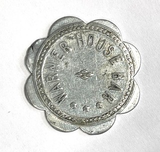 Warner House Hotel/Bar/Tavern 5 token aluminum Chillicothe Ohio