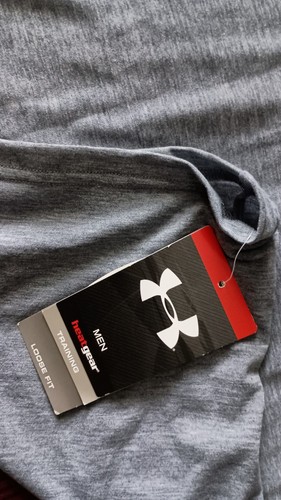 Neu mit Etikett Under Armour graues ärmelloses Muskel-Trainingsshirt für Herren XL - Bild 2 von 4