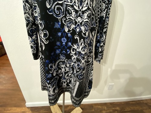 White House/Black Market Size M Artsy Mini Tunic Dress 3/4 Sleeve - Bild 3 von 11