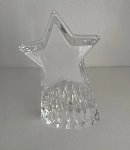 STEUBEN Signed Glass STAR PATH Sculptural Paperweight Collectible