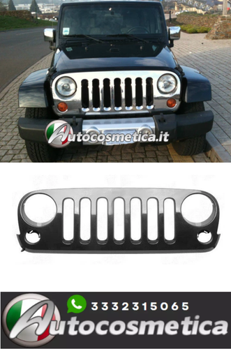 GRIGLIA CALANDRA MASCHERINA CROMATA per JEEP WRANGLER RUBICON 07-17 - Imagen 1 de 5