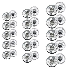 Sew On Snap Buttons 120 Sets 3 Sizes Metal Fastener Press 8mm 10mm 13mm