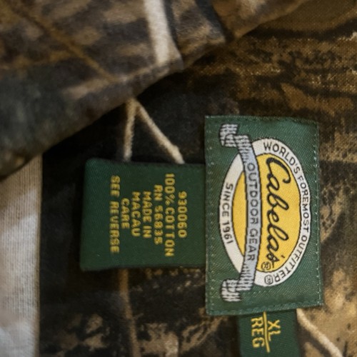 Cabela's Men's Long Sleeve Button-Up Shirt Size XL Camo Hunting Cotton - Picture 14 of 17