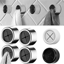 3x Kitchen Push In Tea Towel Holders Adhesive Wall Mount Hook Tea Towel Hooks Uk